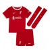 Liverpool Virgil van Dijk #4 Primera Equipación Niños 2023-24 Manga Corta (+ Pantalones cortos)